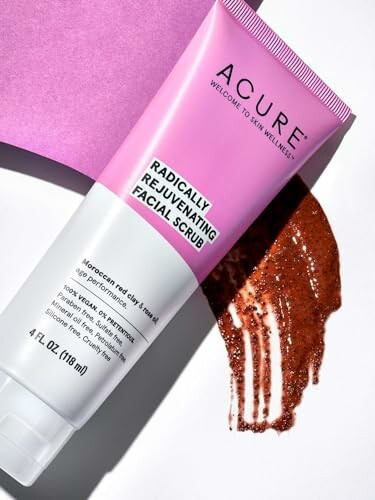 Acure radically rejuvenating facial scrub with product sample